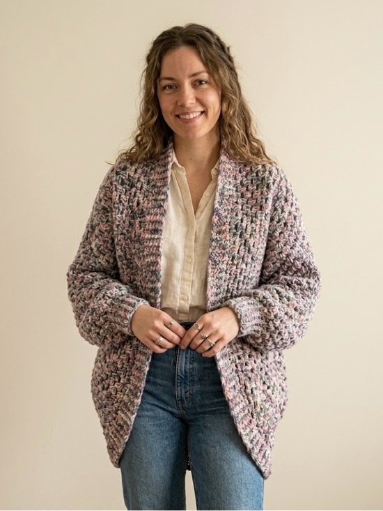 Handmade Sweaters - Handmade Crochet Oversized Shrug Cocoon Sweater Knit Cozy Wrap